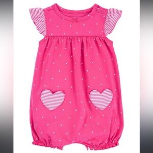 Carter's Pink Polka Dot Baby Romper